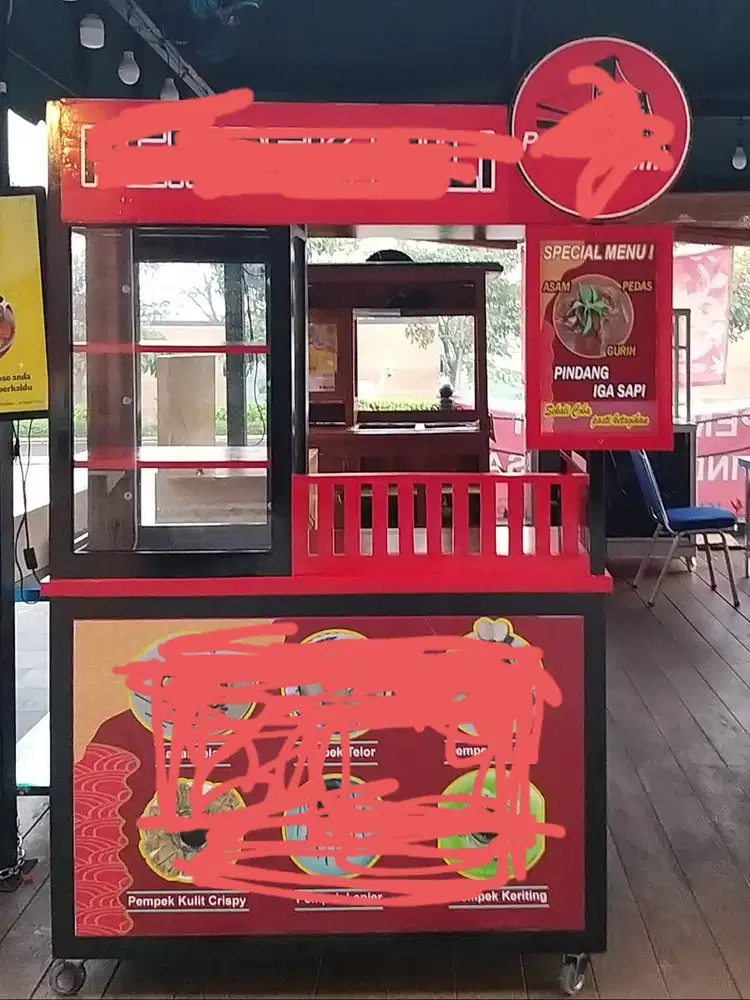 Gerobak/estalase/booth makanan