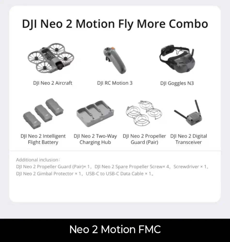 Harga pas BNIB Dji Neo 2 motion combo