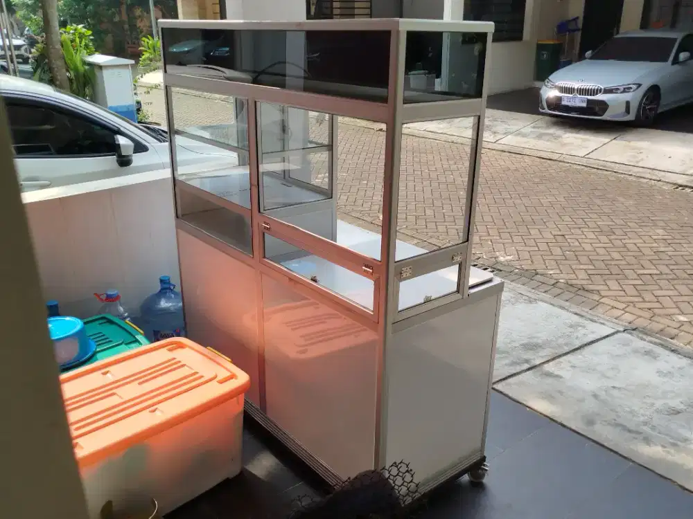 BARU tapi BEKAS Etalase Stainless atau Gerobak Baso GAK JADI Pakai