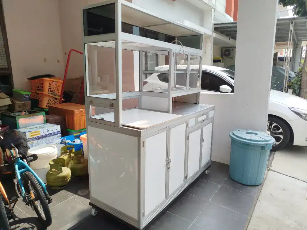 BARU tapi BEKAS Etalase Stainless atau Gerobak Baso GAK JADI Pakai