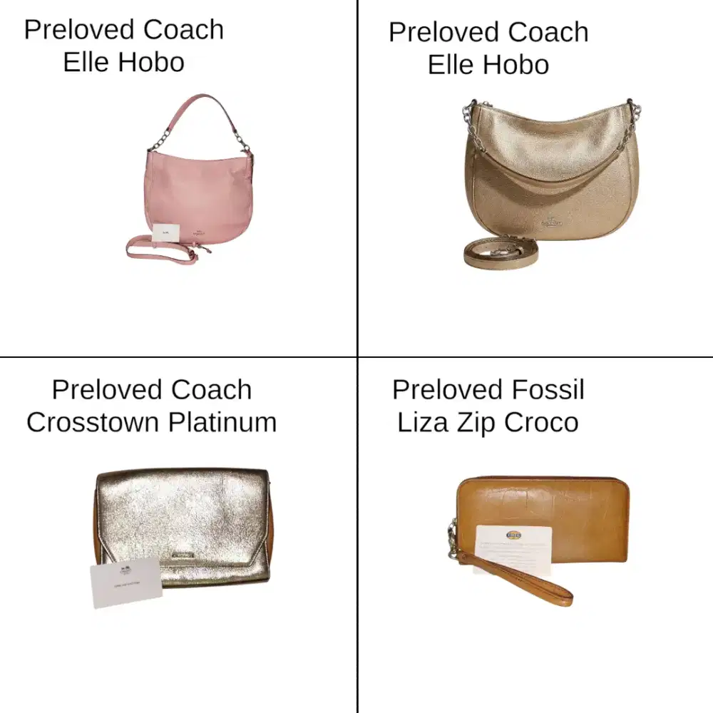 Preloved Tas Coach dan Dompet Fossil Borongan Aja (Take All)