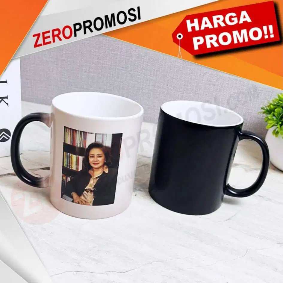 Souvenir Mug Bunglon Custom (Magic Mug) Cetak Logo