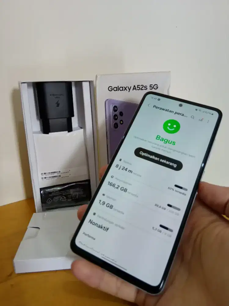 SamsungGalaxy a52s 8/256 lengkap fullset