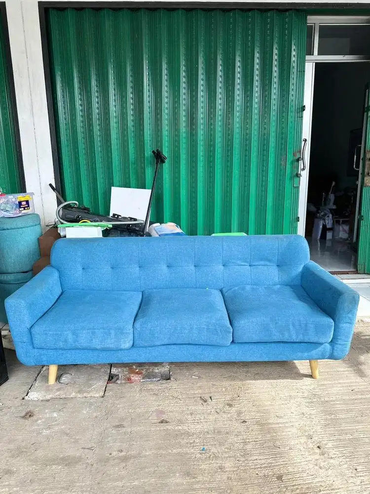 Sofa biru 3 seater