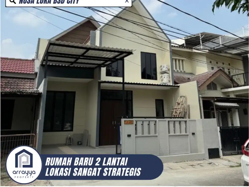 TURUN HARGA! RUMAH BARU 2 LANTAI FASAD MINIMALIS MODERN COCOK UNTUK PASANGAN MUDA DI NUSA LOKA BSD CITY (HRB200GL)