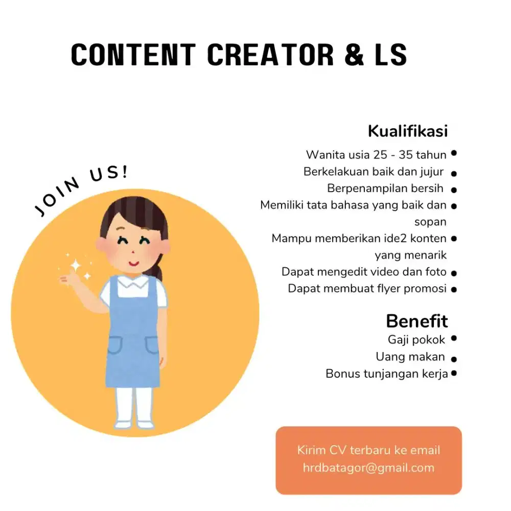 Lowongan pekerjaan konten kreator