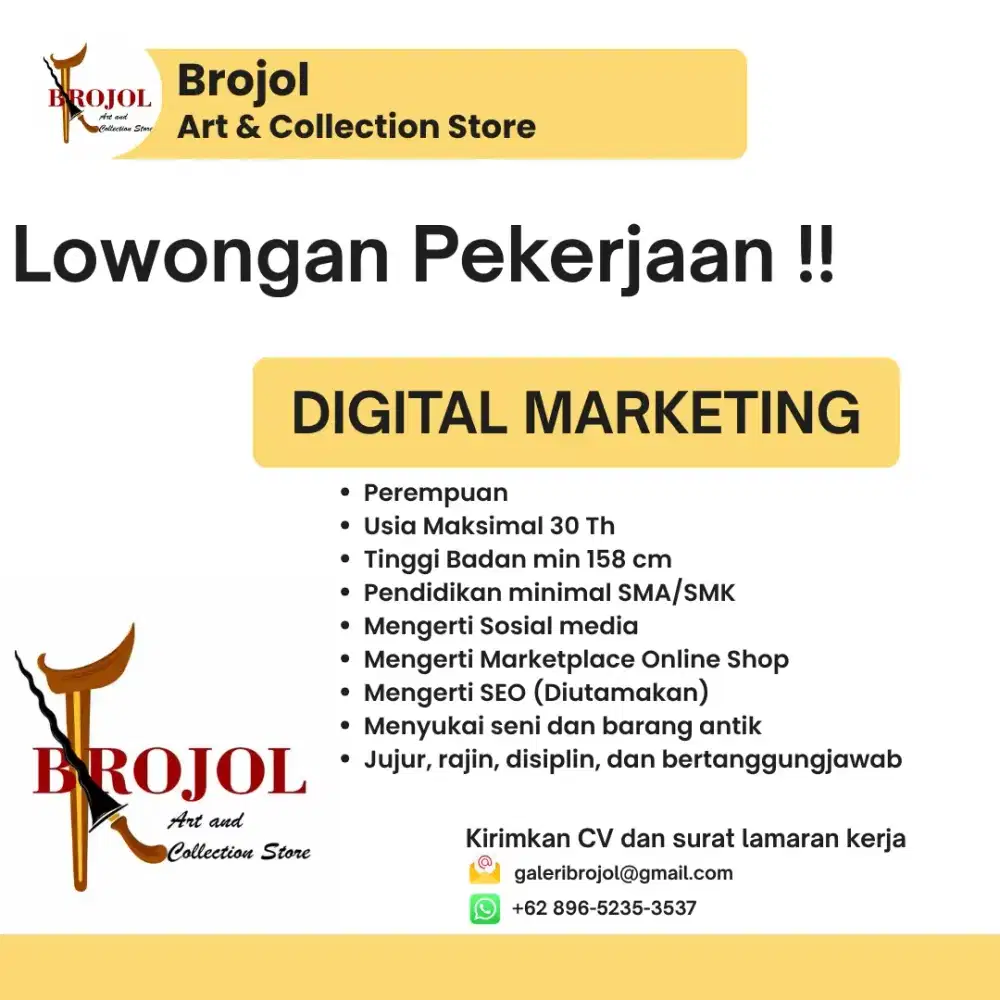 Dibutuhkan Segera! Digital Marketing