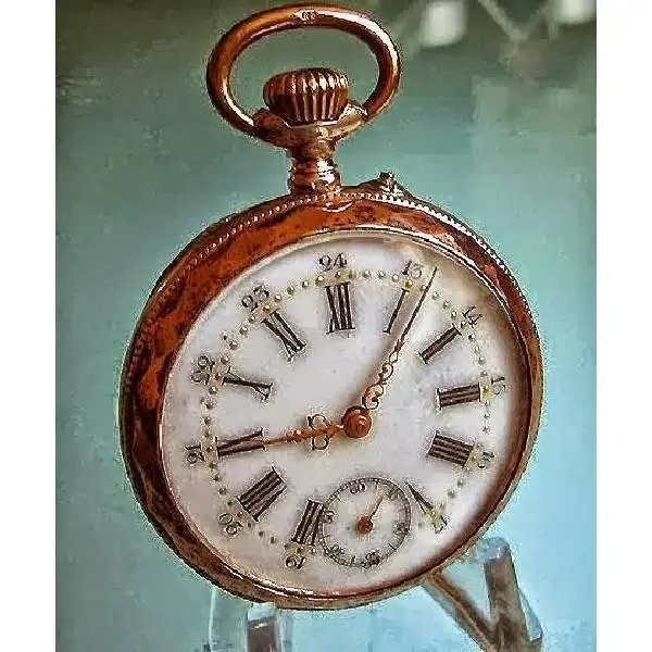 jam saku Swiss era 1800 perak antik