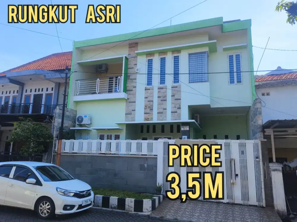 ‼️CANTIK MINIMALIS SIAP HUNI‼️RUMAH RUNGKUT ASRI SURABAYA TIMUR. DEKAT UPN, MERR, SUPERINDO, BEBEK PALUPI, TOL, BANDARA JUANDA