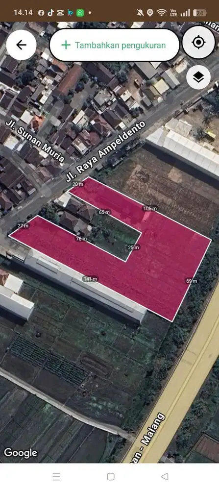 Dijual cepat tanah + gudang strategis di kawasan berkembang pesat