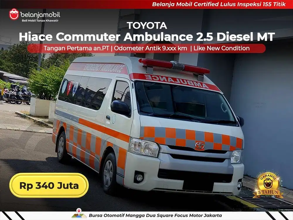 [ LOW KM 9RB ] Toyota Hiace Commuter Ambulance 2.5 Diesel MT 2016/2017