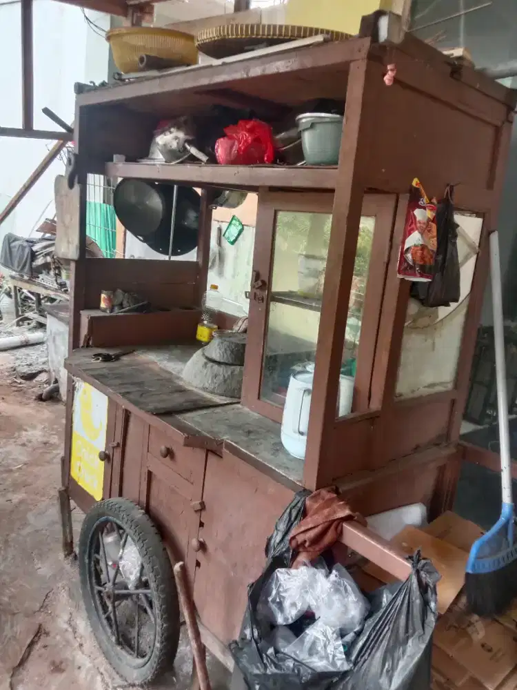 Dijual !!! Gerobak kayu Mie Ayam, Bakso, dsb