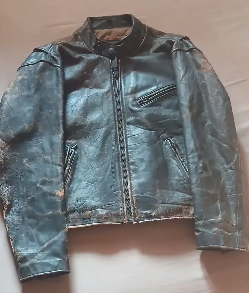 Jaket Kulit Asli Harley-Davidson Single Rider, Ukuran M, Cokelat