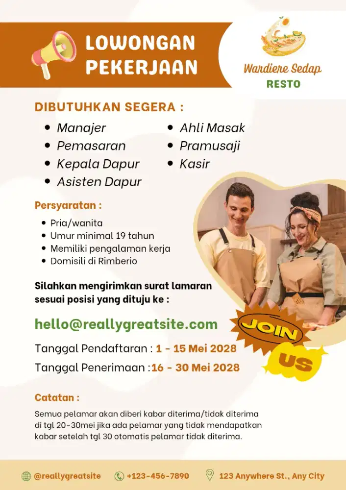 LOWONGAN KERJA SPPG (HANYA 10 ORANG)