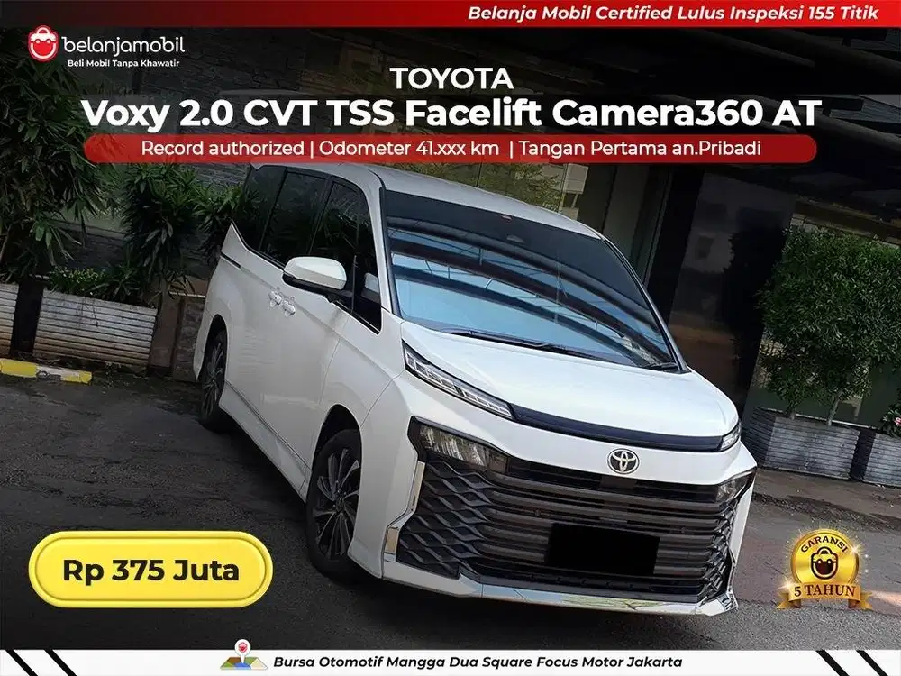 [ GARANSI 5TH ] Toyota Voxy 2.0 CVT TSS Facelift Camera360 2022/2023
