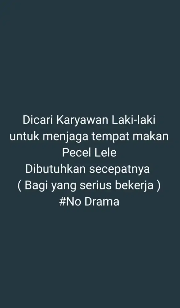 Lowongan Kerja Pecel Lele