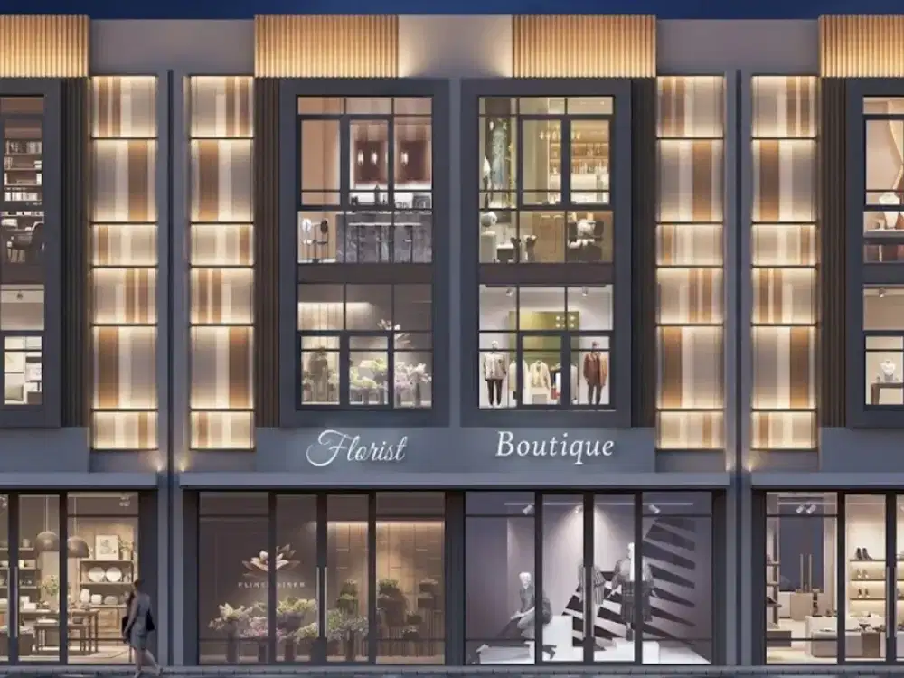 Ruko Eksklusif 4 Lantai - Tahap 1 Beverly Shopping Arcade Pakuwon City Surabaya Timur - Cocok untuk Bisnis