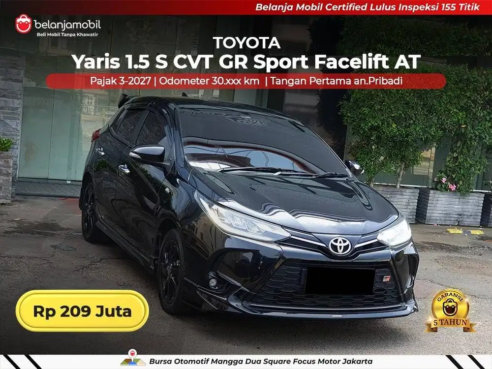 [ GARANSI 5TH ] Toyota Yaris 1.5 S CVT GR Sport Facelift AT 2022/2023