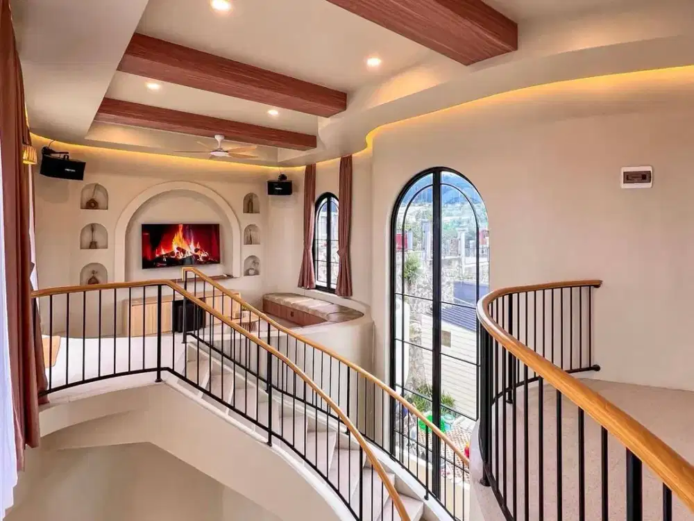 Jual Villla Super Mewah | FULL FURNISHED Aesthetic Tropical Modern di Lembang Luas Bangunan 854