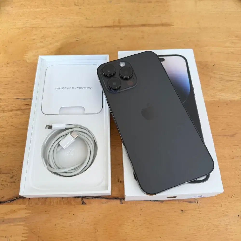 iPhone 14 PRO MAX 256GB Space Black Fullset Original Eks Resmi iBox