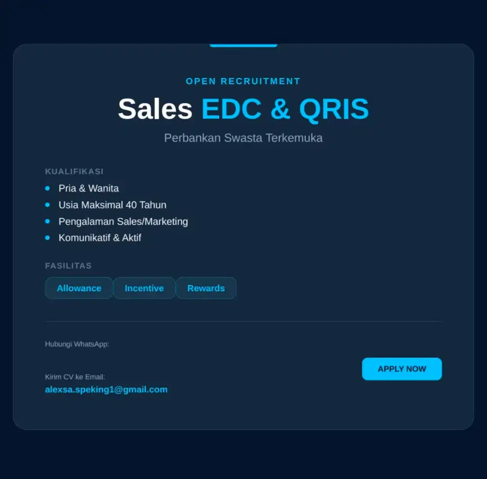 Loker Sales Perbankan