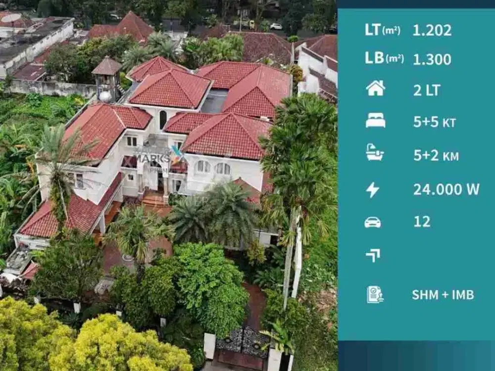 Dijual Rumah Super Mewah + Furnish Import + Private Pool, Selangkah dari Ijen Boulevard Malang