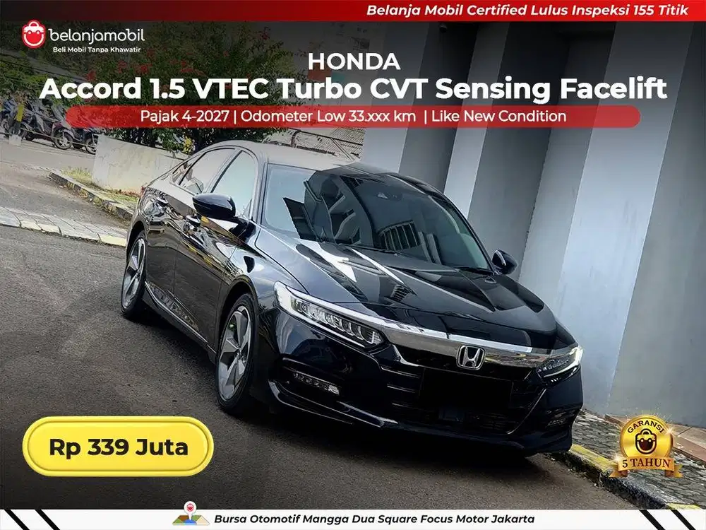 [ LOW KM ] Honda Accord 1.5 VTEC Turbo CVT Sensing 2020 2021