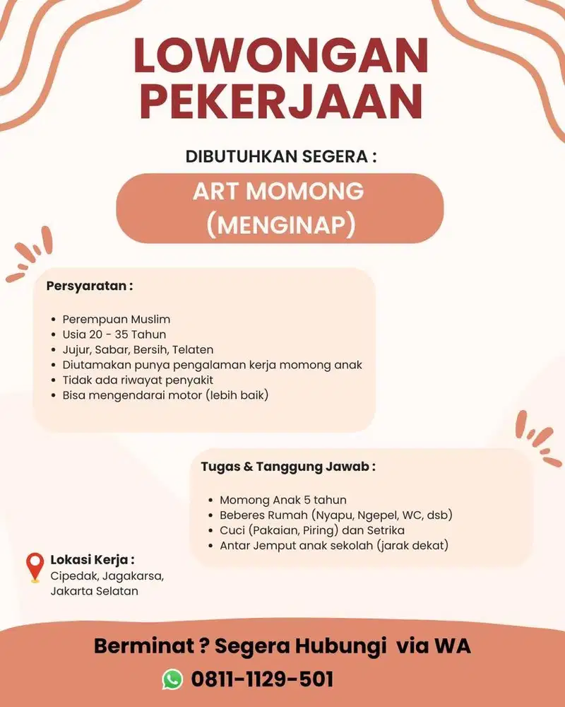 Dibutuhkan Segera Art Menginap