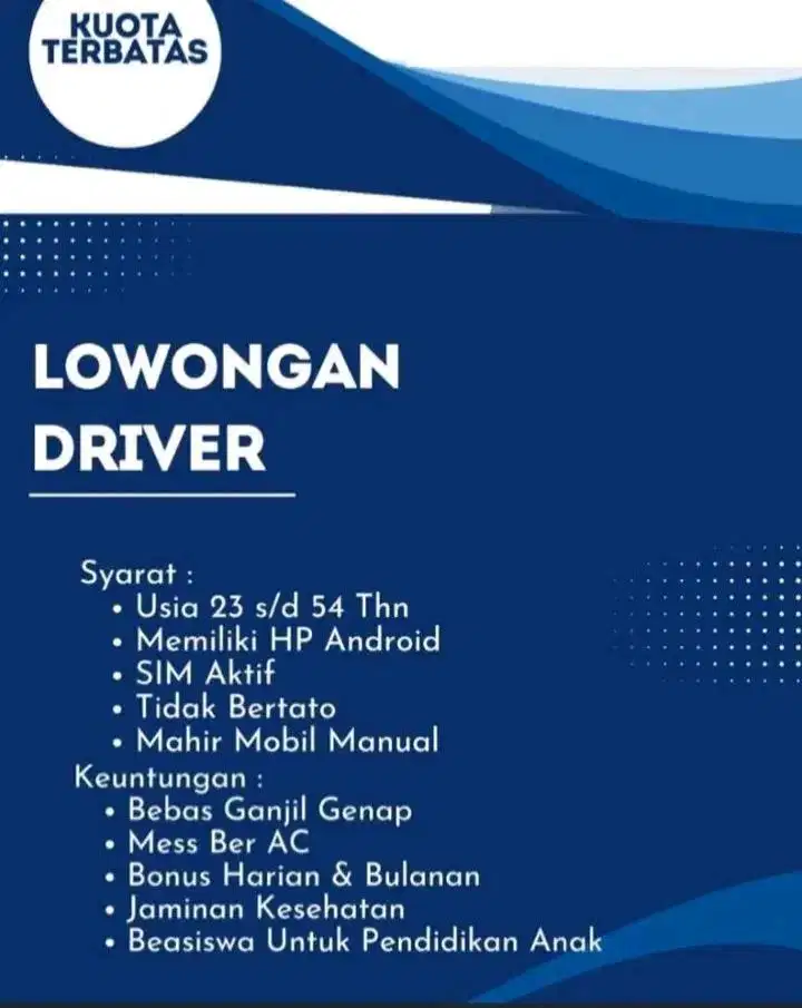 lowongan driver taksi