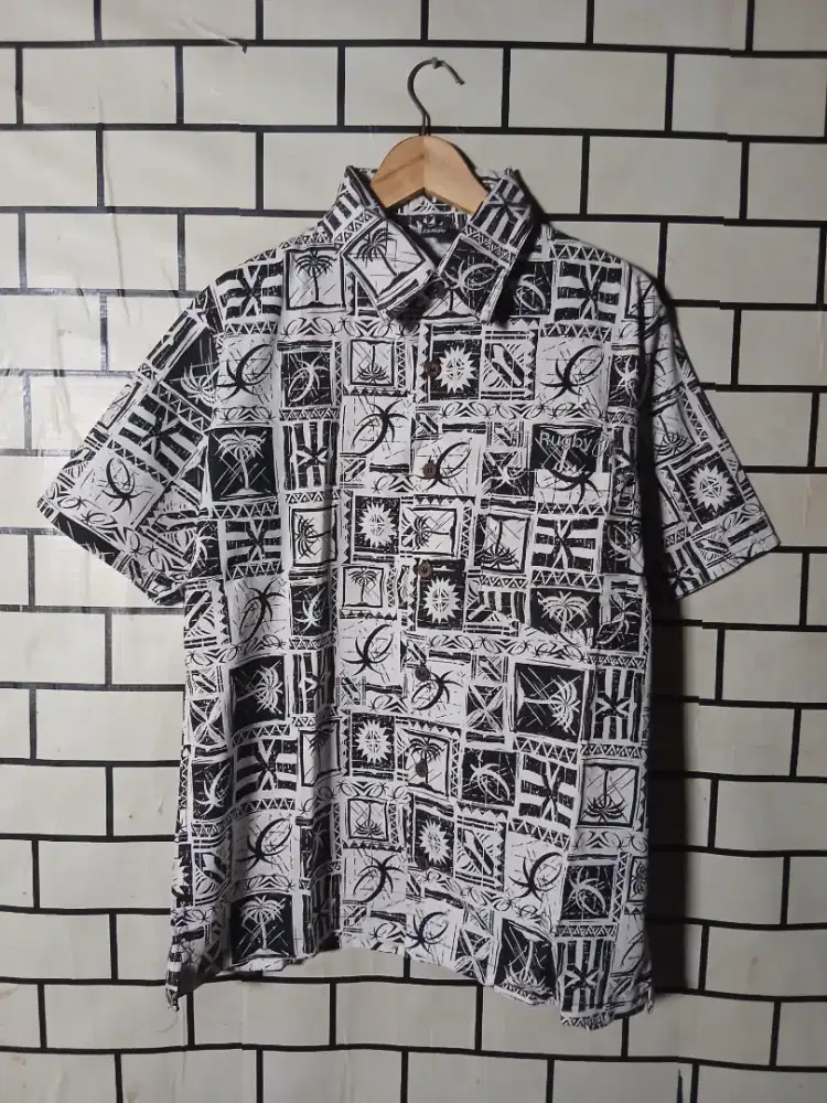 Kemeja rugby full print