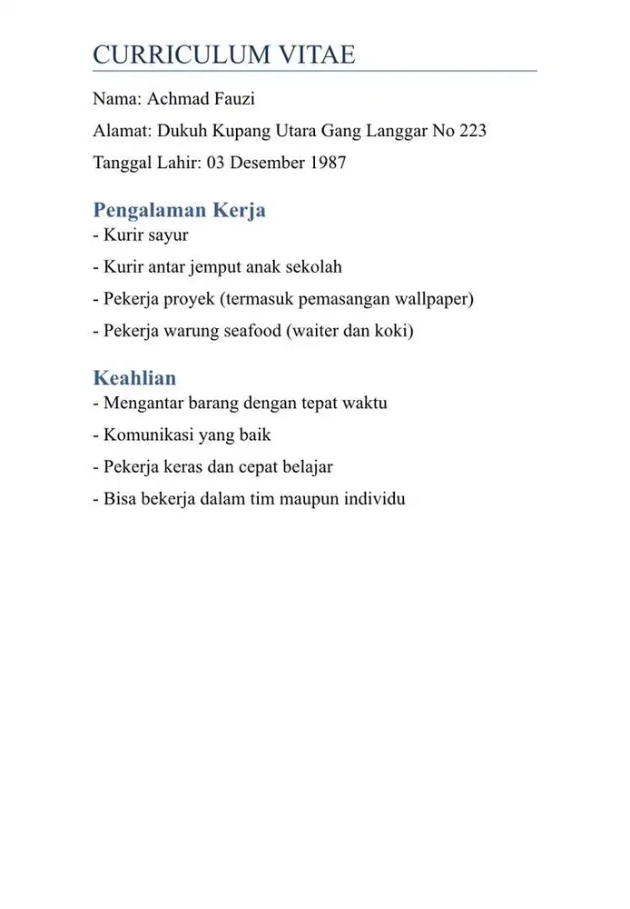 Cari pekerjaan serabutan