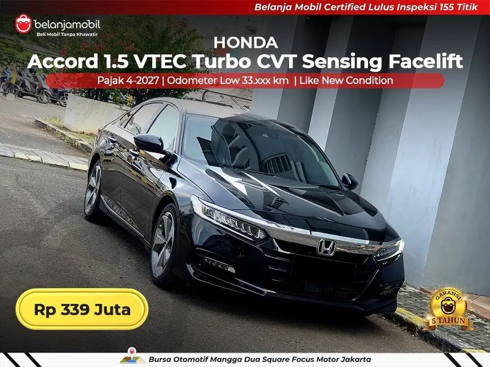 [ LOW KM ] Honda Accord 1.5 VTEC Turbo CVT Sensing 2020/2021