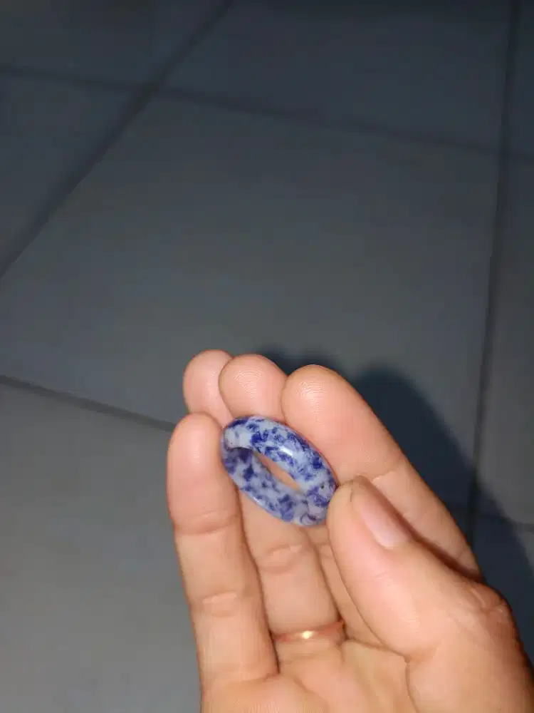 Cincin batu sodalite cincin size 7 cincin bangle cincin biru