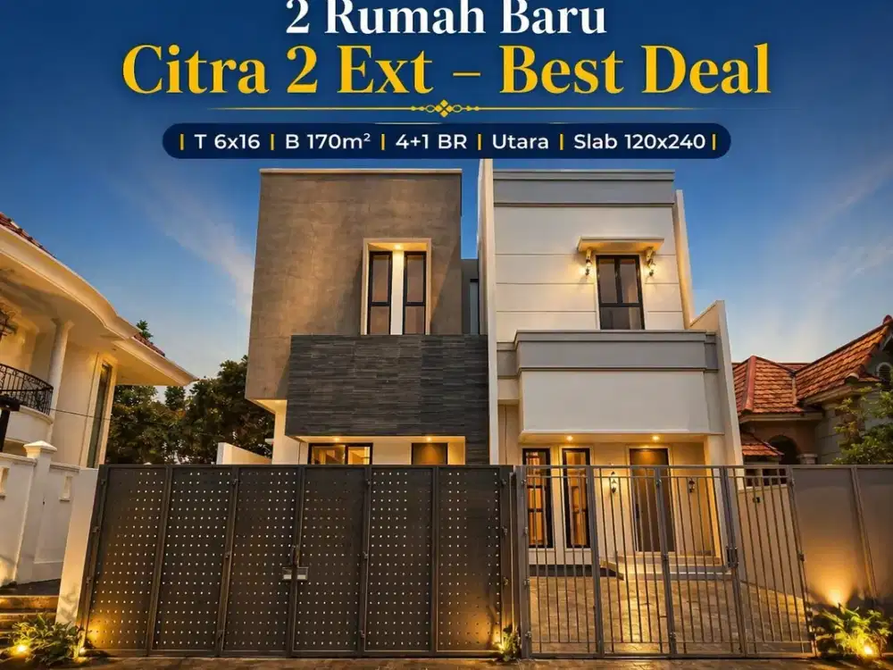 BEST DEAL! Rumah Baru Citra 2 Extension 170m² – One Gate Cluster Jakarta Barat