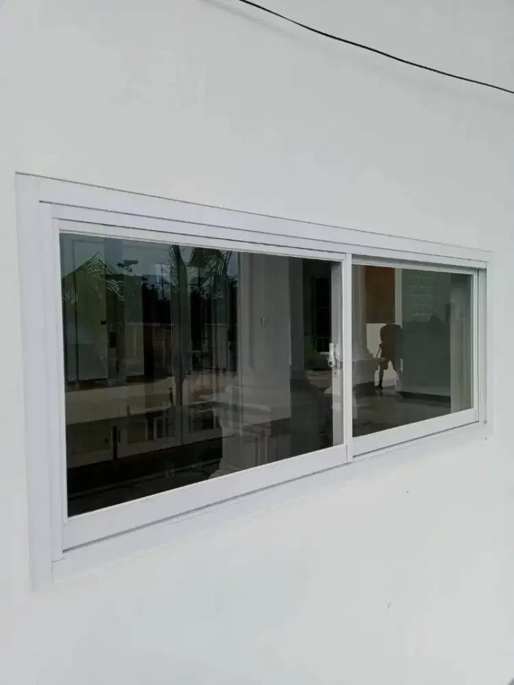 Jendela geser aluminium T60cm L120cm harga 950rb/unit