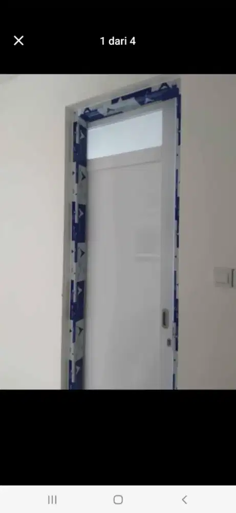 Pintu geser aluminium T210cm L90cm harga plus pasang 2,4 jt / unit