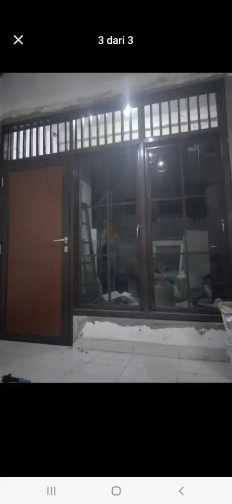 Kusen pintu jendela aluminium komplit spt foto iklan harga 7,4 jt/unit