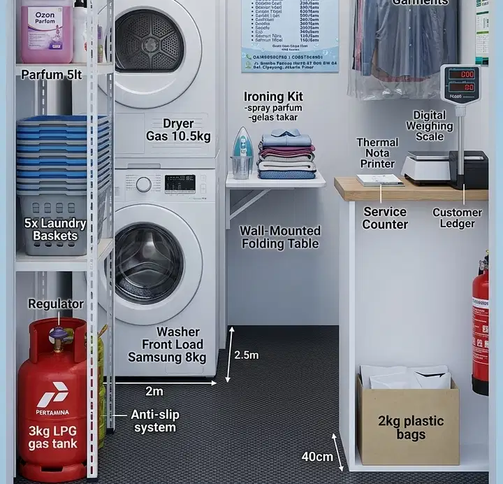 Di butuhkan segera karyawan wanita untuk bekerja di Laundry Kiloan.