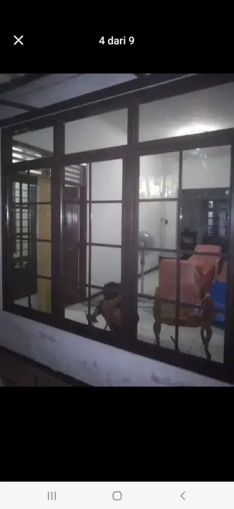 Jendela aluminium ornamen 3 daun T150cm L180cm harga baru 3,9 jt / pcs