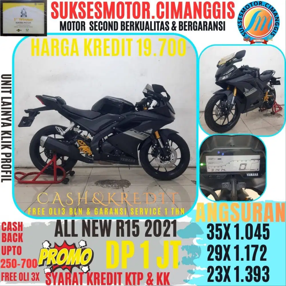 R15 VVA PROMOTERMURAH CASHBACK UPTO700RB FREE OLI3X BERGARANSI