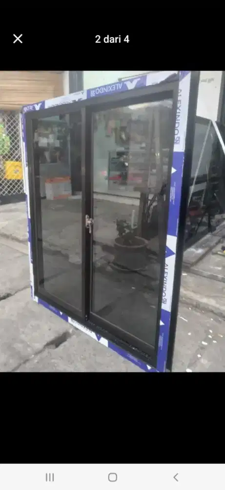 Jendela sliding aluminium T150cm L120cm harga sama pasang 2,2 jt / pcs