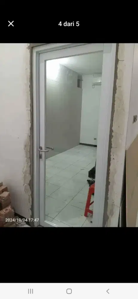 Pintu alumunium swing T220cm L100cm harga 2,1 jt sama pasang