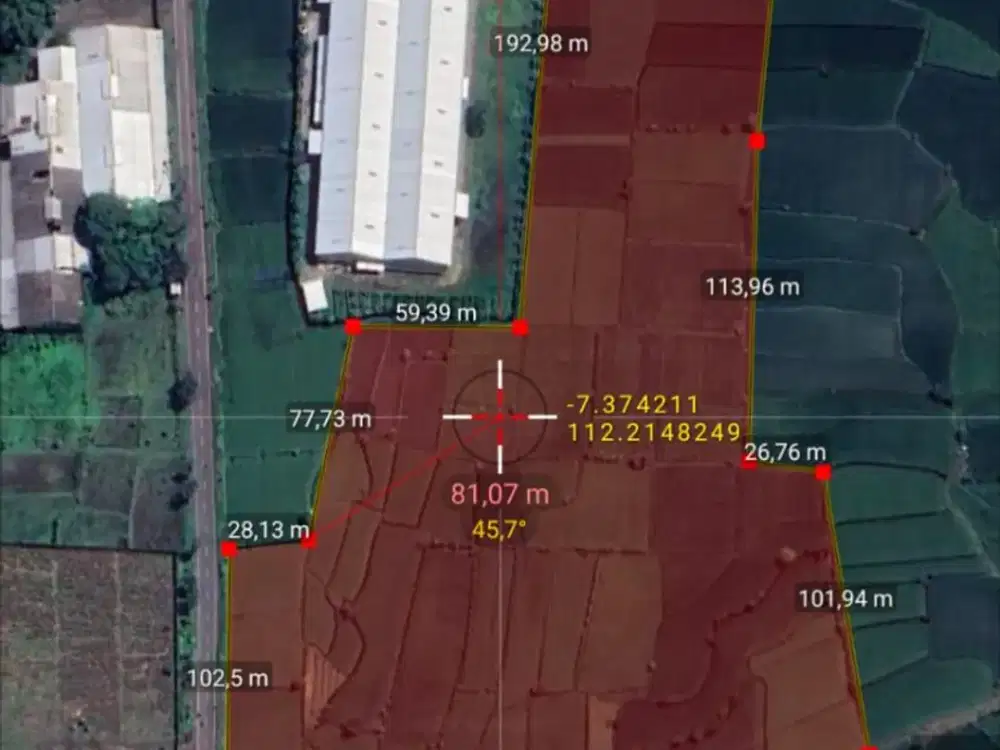 Dijual Lahan Zona Industri Lokasi Strategis Sukodadi,Lamongan Luas 5,3 Ha