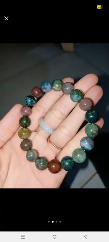 Gelang moss agate gelang mos aget gelang batu alam gelang batu bead10