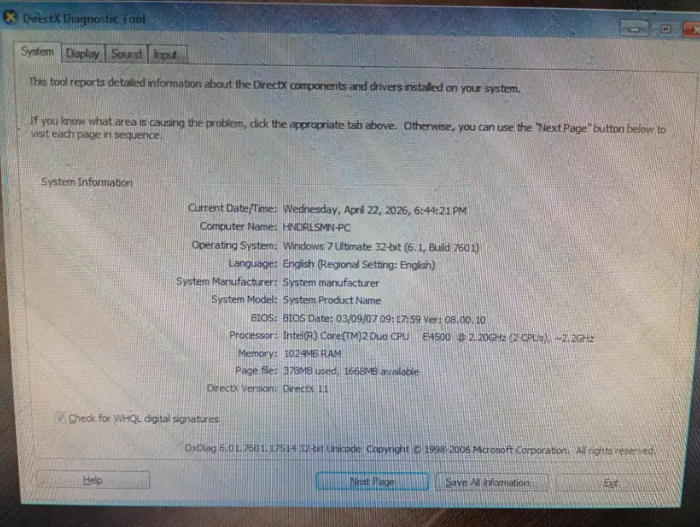 PC DESKTOP second