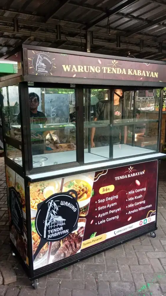 Gerobak Etalase Alumunium Second Untuk Jualan (masih super mulus)