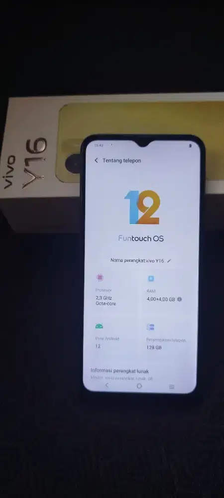 VIVO Y16 ram 4/128gb