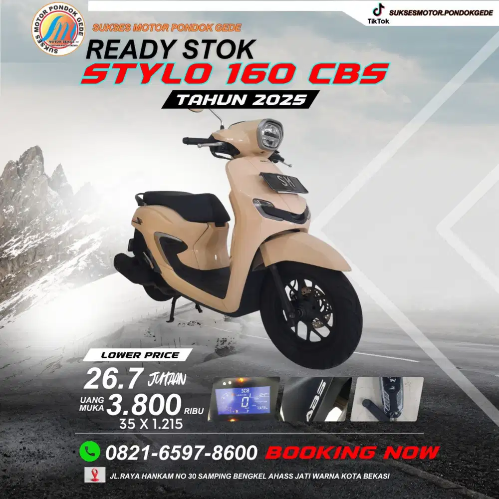 STYLO 160 CBS TAHUN 2025 KREDIT CASH KTP DAERAH BISA