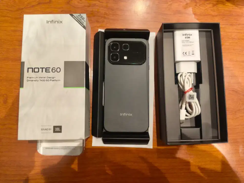 Infinix Note 60 5G 8 + 8 GB 256 GB (Extended) Midnight Black Fullset