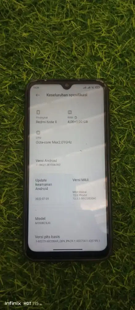hp redmi note 8 ram 4